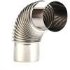 Vilgftyiet Tubo a gomito in acciaio inox, diametro 60 mm/70 mm/80 mm, curva a 90 gradi per stufe a legna e camini, per stufe a legna da campeggio all'aperto, camino (70 mm)