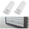 Bavooty Ferma Tapparelle,Tappi per Tapparelle Avvolgibili,40mm Bianco Fermi per Tapparelle Bianchi Tappi per Tende per Tende a Rullo e Tende 2 Pcs