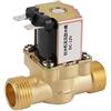 Akozon Elettrovalvola 12V, Akozon BSPP G1/2 Elettrovalvola a Solenoide Ottone N/C Normalmente Chiusa Valvola Elettrica Acqua Valvola di Regolazione della Pressione a 2 Vie per Fontanelle, Scaldabagni