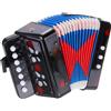 uxcell Mini Fisarmonica 10 Tasti Strumento Musicale per Regalo, Nero