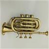 Fatto a mano Antica finitura cromata elegante tromba tascabile tromba tromba 3 valvole boc...