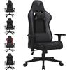 SENSE7 Sedia da gaming SENSE7 Spellcaster in tessuto nero-grigio - Sedia da ufficio ergonomica, sedia da scrivania per PC, sedia da gaming, portata 150 kg, braccioli 2D, reclinabile a 160°, poltrona direzionale