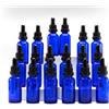 Famanu Flacone per pipette da 30 ml, colore blu, flacone da farmacia con pipetta, flaconi per tinture, oli essenziali, profumi, aromaterapia, liquidi - confezione da 18 pezzi