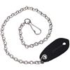 MFH Catena con moschettone e ciondolo in pelle,