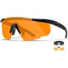 WILEY X WileyX Saber Advance occhiali di sicurezza con lenti intercambiabili, nero,