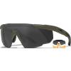 WILEY X WileyX Saber Advance occhiali di sicurezza con lenti intercambiabili, verde,