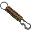 WARAGOD Sanya portachiavi multifunzionale di sopravvivenza in paracord 4 in 1, coyote,