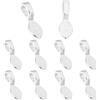 Beebeecraft 10 pz. Ganci da Incollare 925 Ganci Piatti in Lega Placcata Argento Sterling A Forma di Cucchiaio Ovali A Forma di Pala per La Creazione di Gioielli Fai da Te Accessori per Collane