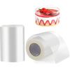 Diealles Shine Torta Collare, 2PCS Rotolo Acetato per Pasticceria, Riutilizzabile Acetato per Dolci Mousse al Cioccolato Torta Decorare 6cm*10m