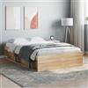 Gecheer Struttura Letto,Giroletto,Singolo,Moderno,in Legno Multistrato,Rovere Sonoma,Senza Testiera,120x190 cm,Letto Piazza e Mezza,Letto con Doghe in Legno,Sttruttura Letto,Singolo 120x190 cm