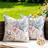 BonBotimen Copricuscino 40x40 cm Impermeabile con Motivo Floreale Fodera per Cuscino Decorativo Estivo per Salotto, Camera da Letto, Esterno, Soggiorno, Giardino
