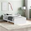 Gecheer Struttura Letto Singolo, Letto Moderno in Legno Multistrato Bianco con Testiera e Pediera, 90x200 cm, Doghe, Materiale Resistente, Robusto, Stabile, per Camera da Letto