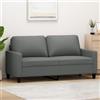 Gecheer Divano Moderno, Tessuto Grigio Scuro, 2 Posti, 158x77x80 cm, per Soggiorno, Comodo, Relax, Imbottito, Resistente