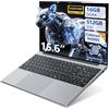DIAKUOE Notebook Win 11, 15,6 Pollici PC Portatile 16GB RAM 512GB SSD, Celeron N5095 CPU, Webcam+BT4.2+USB3.0, Laptop Digitale Tastiera Retroilluminata/Sblocco Impronta Digitale, 180° Flip IPS Schermo