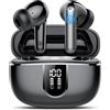 KT1 Cuffie wireless Bluetooth 5.4 in-ear con LED, bassi potenti