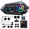 Synclum Interfono Moto Bluetooth 5.4 per 2 Motociclisti, Auricolare Casco Moto con Doppio Chip Audio, Comunicatore Casco Moto 500 m, Riduzione Rumore DSP+CVC, Batteria 500 mAh, IP56, Condivisione Musica