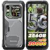 Blackview Xplore 1 5G Rugged Smartphone con Display Secondario, 20000mAh, Dimensity 7050 Rugged Phone, Android 15, 36GB+256GB/2TB 50MP+64MP+20MP Notturna, 6,78 120Hz,170lm torcia/NFC/AI