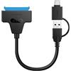 EasyULT 50cm Cavo USB 3.0/Type-C a SATA per HDD SSD 2.5 Pollici, Type-C Cavo per Hard Drive, Supporto per Sistemi Operativi Windows, Mac