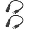 Briny River Cavo adattatore USB di tipo C maschio a DC5521 femmina, compatibile con sistemi Starlink Mini, 0,12 m, 2 pezzi