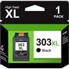 Washope 303 XL Nero Cartuccia d'inchiostro Compatibili per Cartucce HP 303 (1 Nero)