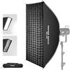 NEEWER BASICS NS12S - Kit softbox rettangolare, 60 x 90 cm, diffusore di luce Bowens a sgancio rapido, compatibile con Godox, compatibile con Aputure Studio Photography Video Recording Lighting