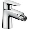 hansgrohe Talis E - Rubinetto per bidet con scarico a tirante, Miscelatore monocomando per bidet con altezza bocca 78 mm, cromo, 71720000
