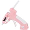 Generic Kit Pistola per Colla a Caldo Elettrica, Strumento Senza Fili con 10 Bastoncini Ad Alta Adesione da 7 Mm Strumento per Colla a Caldo Senza Fili per la Casa e l'artigianato (PINK)