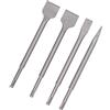 Generic Set di 4 Scalpelli per Martello Elettrico con Punta Tonda in Acciaio Cromato e Scalpelli Piatti per Lavori di Scavo nel Calcestruzzo di Pietra