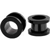 Lieson 2 Pezzi Plugs Dilatatori Orecchio, Dilatatori Orecchie Acciaio Chirurgico Cerchio Nero Dilatatori Tunnel 1.6mm Piercing Gioielli