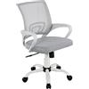 La Silla Española Ribadeo - Sedia da studio giovanile, colore: bianco e grigio