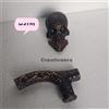 Fatto a mano Set 2 PEZZI Manico antico in ottone per bastone da passeggio vintage in legno...