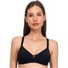 SIELEI, Reggiseno Semi-Imbottito Senza Ferretto, Realizzato in Cotone Biologico, Designed in Italy, Color Nero, Taglia 2B