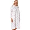 Marlon Womens Candace Brushed Cotton Printed Peter Pan Collar Nightgown Camicia da Notte Donna
