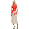 Desigual Abito con Bretelle della Collezione Donna, Arancione, XL