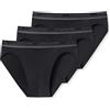 Uncover by Schiesser SCHIESSER Slip da Uomo 3-Pack - Slip Rio, Serie Uncover, Cintura con Logo, S-3XL Nero 3XL (3XL-Large)
