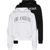 Urban Classics Uck7920a-hoody 2 Pack - Langarm - Los Angeles & New York Hoody Felpa con Cappuccio Bambine e Ragazze (Pacco da 1)