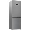 BEKO - B3RCNA344HXB - Frigorifero combinato 1,8 cm, Classe E, Total NF, Display Touch, aspetto metallico, AeroFlow, Harvestfresh, allarme porta aperta, porta reversibile, 37dBA, L x A x P: 59,5 x