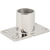 XUMIUZIY Base Rettangolare per Corrimano per Barche Color Argento, Raccordo Antiruggine per Yacht Marini (90°25 MM/1 poll)