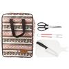 Lylithuif 5PCS Coltello da barbecue in acciaio inossidabile Tagliere Utensili da picnic Set per all'aperto Borsa di stoccaggio impermeabile Materiale PP 11,4x15,2x2,0 pollici