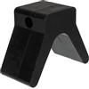 Toyvian Boat Trailer Roller, Rubber Trailer Stop, Fermo di Prua a V Nero per rimorchio Barca, Accessorio per Yacht e Kayak da 2 Pollici