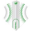WINMAU Prism Zeta Circles Bianco e Verde Dart Voli - 1 Set per Confezione (3 voli in Totale)