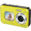 Jiawu Fotocamera Selfie a Doppio Schermo Messa a Fuoco Automatica Impermeabile da 48 MP per Vacanze e Avventure Subacquee con profondità Nominale di 11,5 Piedi (YELLOW)