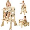 VEVOR Set Tavolo e Sedia Montessori per Svezzamento, Torre di Apprendimento Multifunzione Regolabile, con Lavagna e Schienale, in Legno, per Bagno e Piano Cucina Sviluppo Autonomia Bambini Piccoli