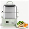 VEVOR Vaporiera Elettrica 2 Ripiano Acciaio Inox 1500W Verdure Pesce Riso, Cottura a Vapore per Alimenti, 9 Programmi Preimpostati 13 Litri, Vaporiera Funzione Mantenimento in Caldo, Colore Verde