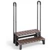 VEVOR Scaletta per Vasca Idromassaggio 2 Gradini da Esterno Carico 250kg, Struttura in Acciaio e HIPS, Corrimano, Piscina Fuori Terra Gonfiabile Camper, Gradino Larghezza 820mm, Scaletta Antiscivolo