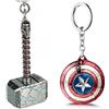 Marvel Avengers Thor's Love and Thunder Hammer Peltro Mjolnir & Captain Shield