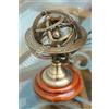 Fatto a mano Sfera armillare in ottone astrolabio base in legno nautica marittima e da col...