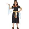 FIESTAS GUIRCA Costume Cleopatra Ragazza - Regina Egiziana Nera e Oro Costume per Bambini Ragazza 3-4 anni