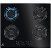 Electrolux EGT6242NVK integrato Gas Nero hobs-Placca integrato, Gas, nero, girevole, Parte superiore anteriore)