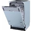 Hisense HV543D10 - Lavastoviglie da 45 cm, da incasso, classe D, capacità 11, tecnologia inverter, apertura automatica della porta, 3 vassoio, lavaggio rapido 30', integrabile